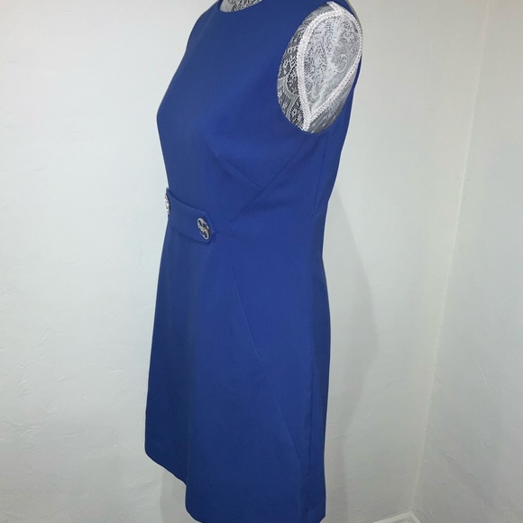 ❌📂BANANA REPUBLIC DRESS COBALT BLUE WITH TAB 4 - Picture 4 of 8